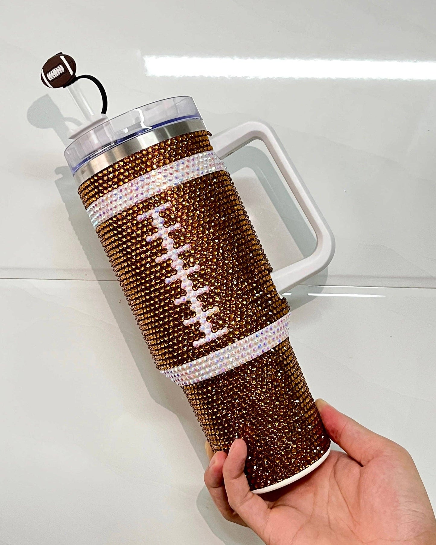 Bling Football Mega Mug