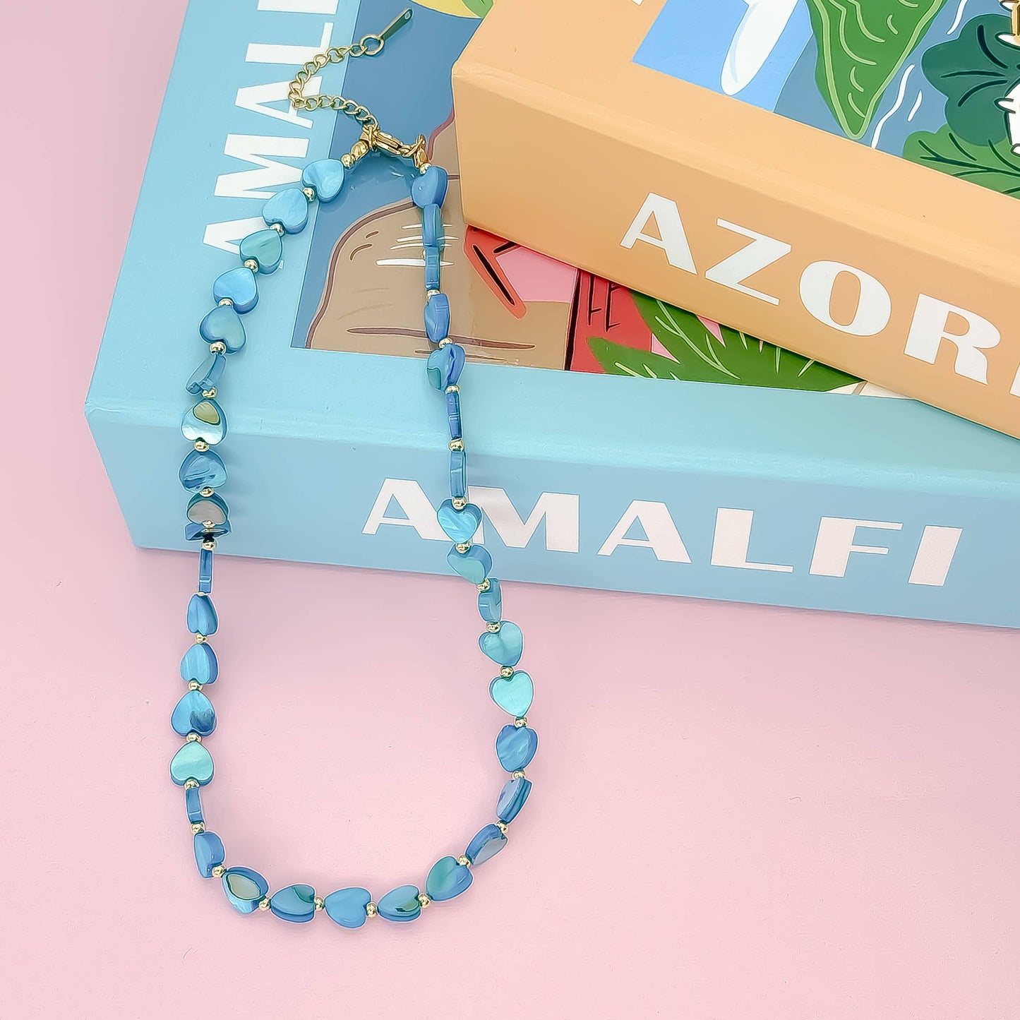 Multi Heart Stone Necklace