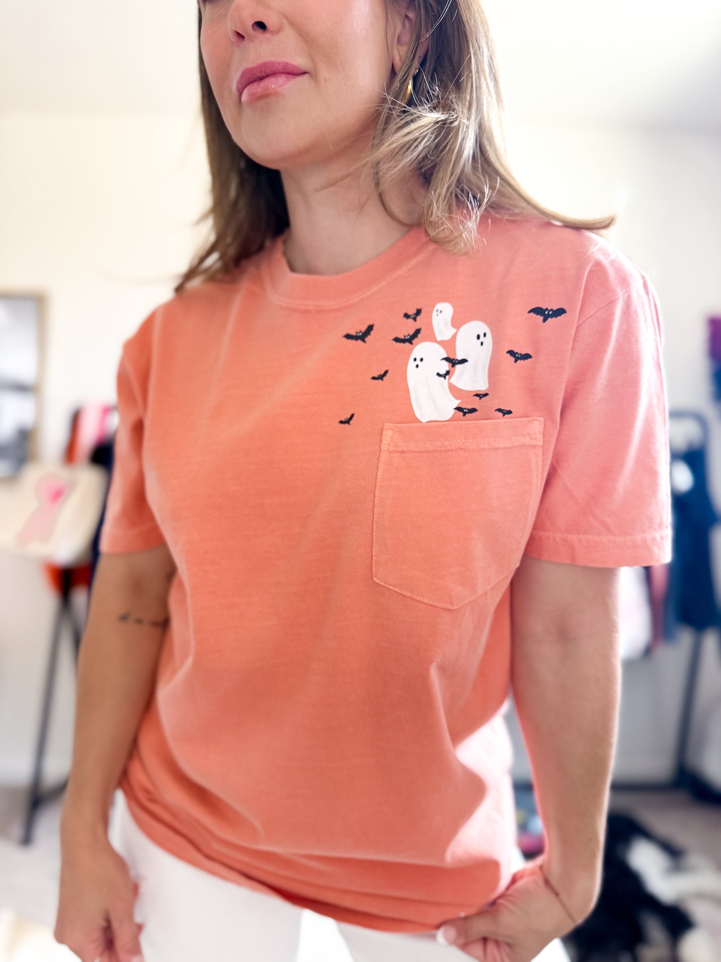 Peek-a-Boo Pocket Comfort Colors Tee