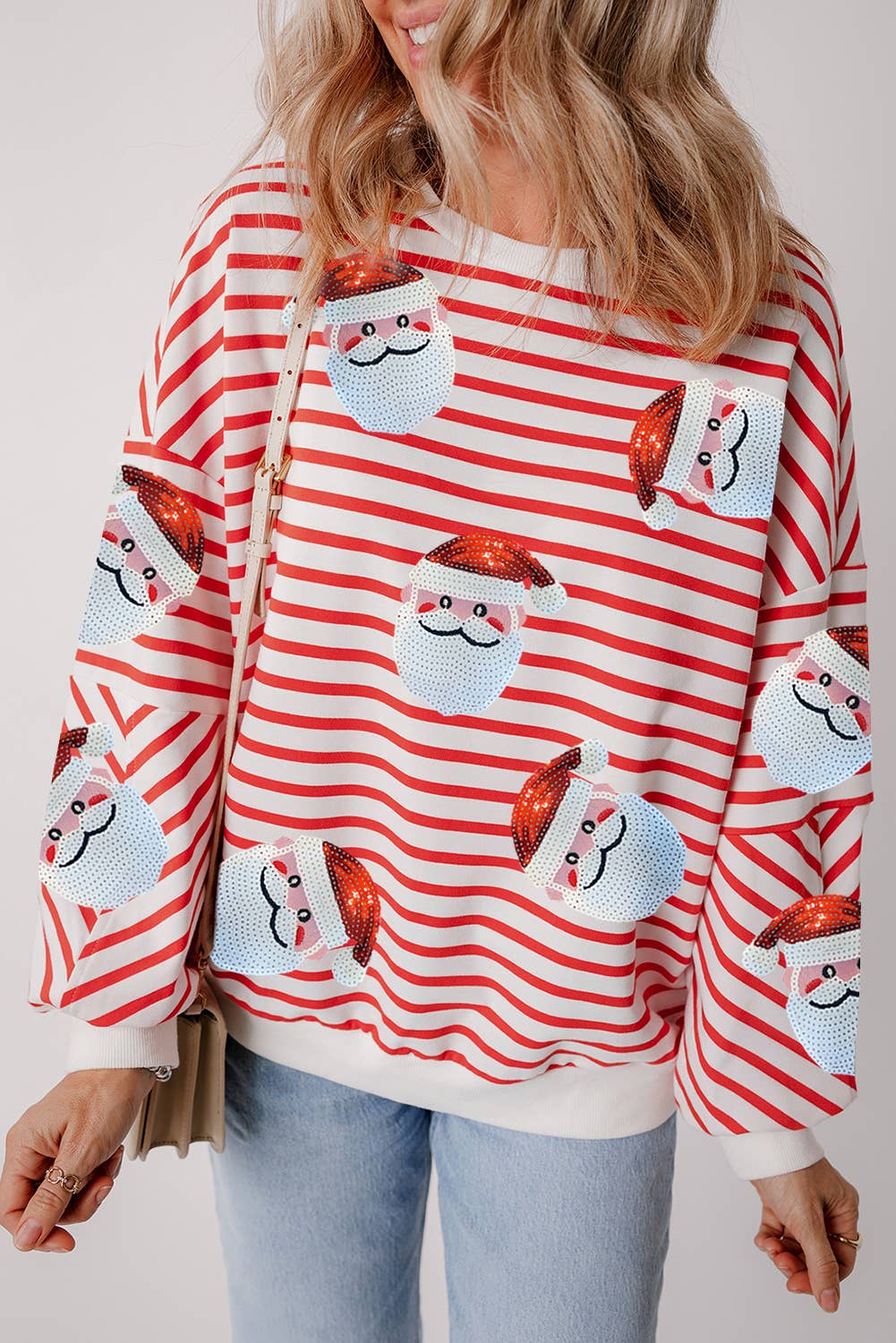 Striped Santa Pullover