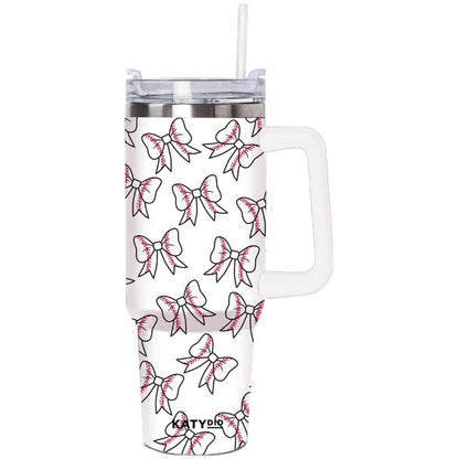 Baseball Bow Tumbler Cup