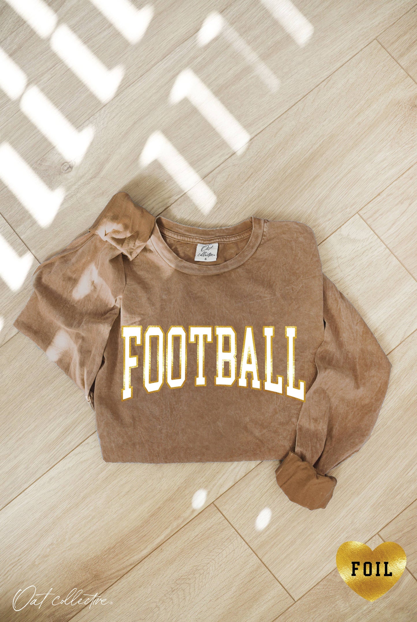 Mineral Washed Football Long Sleeve