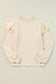 Ruffle Shoulder Long Sleeve Blouse