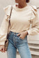 Ruffle Shoulder Long Sleeve Blouse