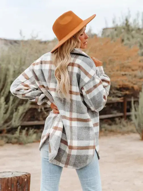 Plaid Button Down Shacket