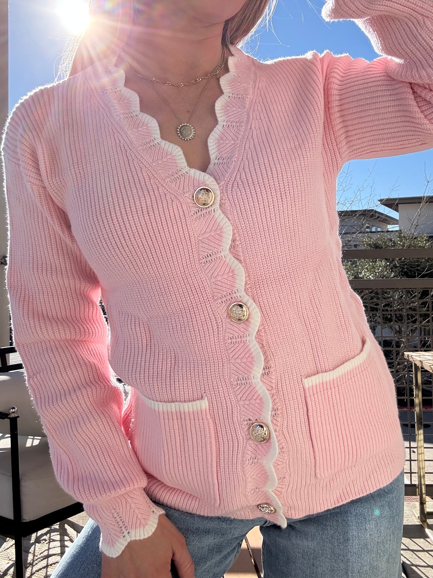 Allison Scalloped Cardigan