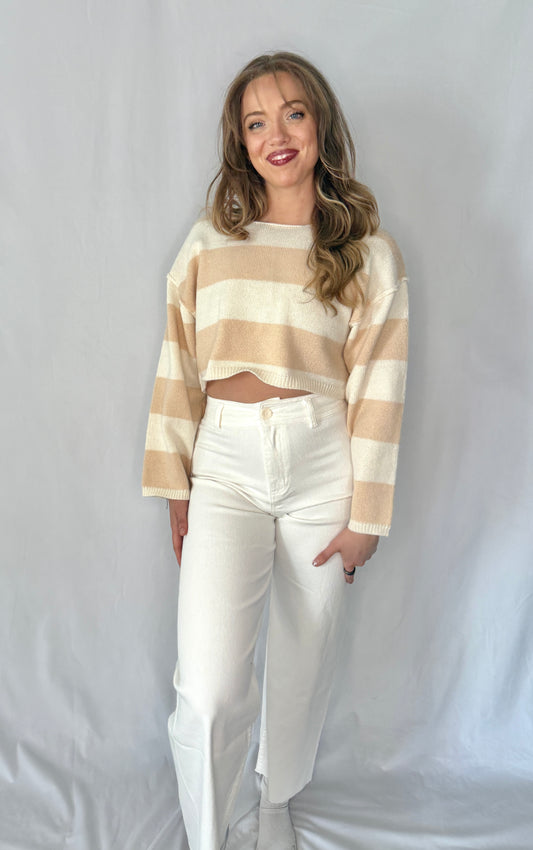 Wide Leg White Jeans