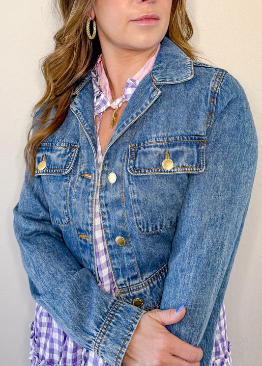 Mateo Cropped Denim Jacket