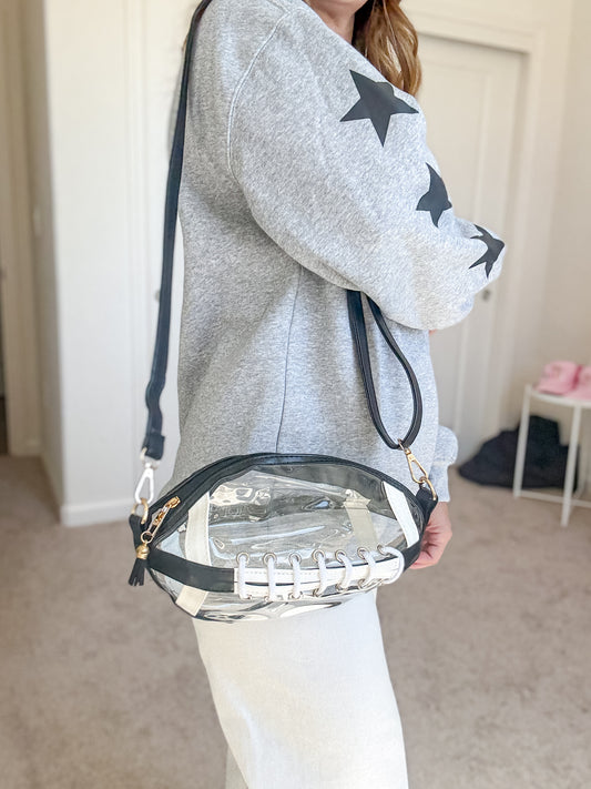 Clear Football Stadium Crossbody Bag