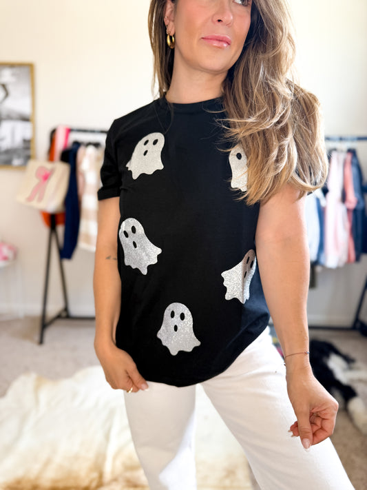 Spooky Sparkles Ghost Graphic Tee