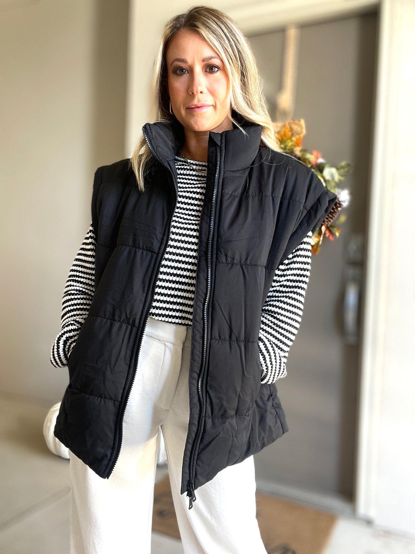 Oversized Sleeveless Puffer Vest