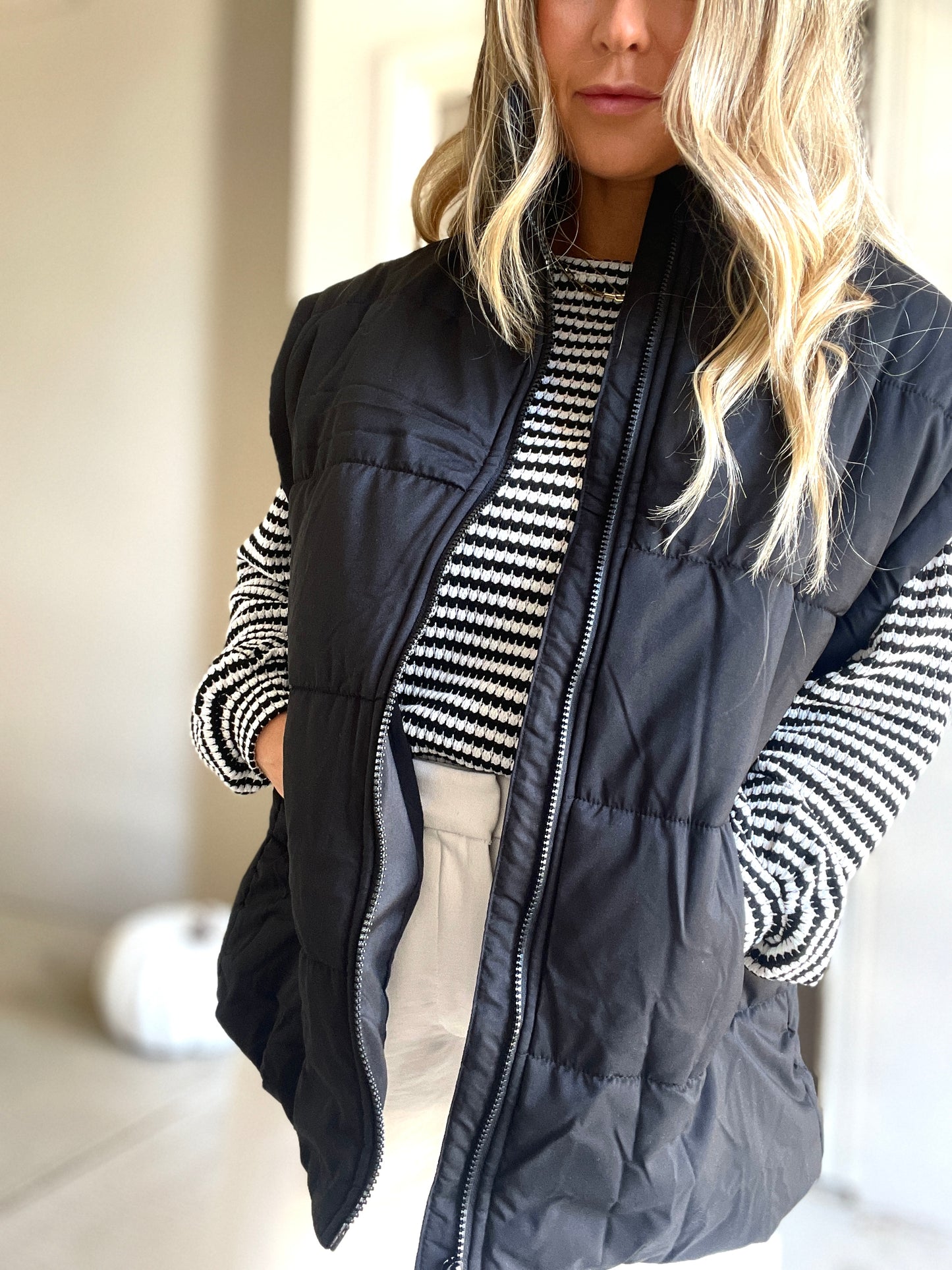 Oversized Sleeveless Puffer Vest