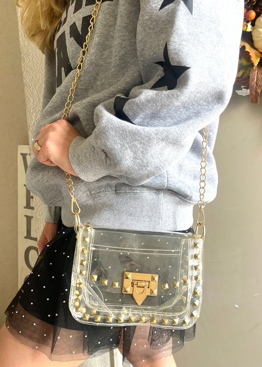 Clear Stadium Studded Bag