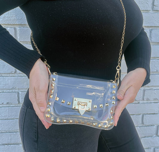 Clear Stadium Studded Bag